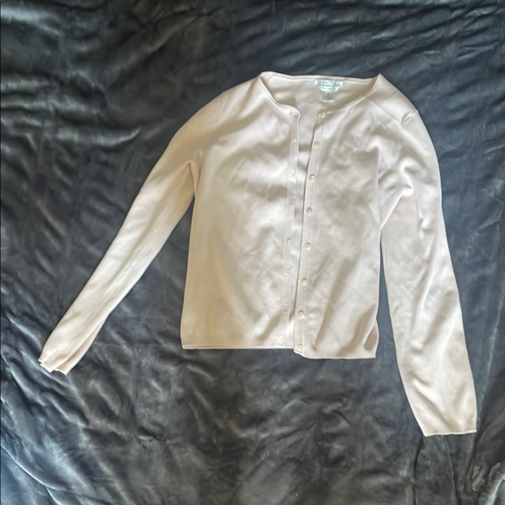 Casual Corner Light Pink Button-Up Cardigan